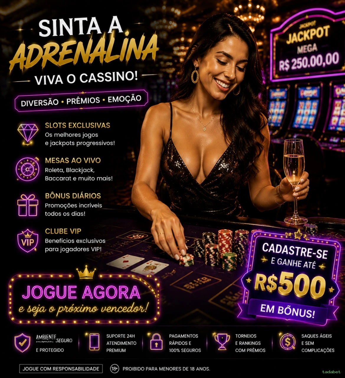 Jogos com dublagem PT-BR no tadabet — imersão total
